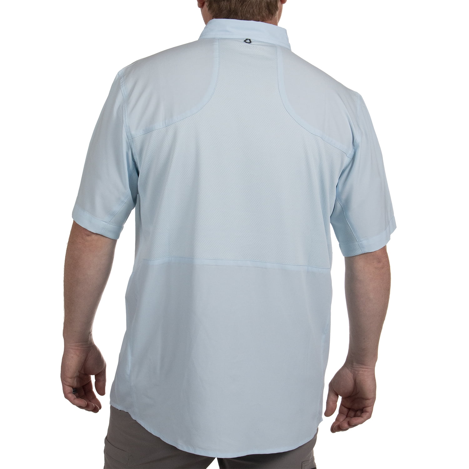 Realtree Men's Short Sleeve Fishing Guide Shirt, Omphalodes, Size Small, UPF 40+
