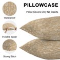 thumbnail image 5 of Throw Pillow Covers 26x26 Inch Set of 2, Beige Botanical Waterproof Outdoor Pillow Covers, Spring Summer Chic Wildflowers Decorative Cushion Pillowcases for Couch, Sofa, Bed, Garden, Patio, 5 of 9