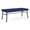 Blue, variant on Mystic Reception Waiting Room 18.5" 2-Seat Bench / Black Steel / Navy Blue