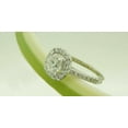 thumbnail image 4 of 1.20 cts Round Cut Moissanite Ring Halo Engagement Ring , Anniversary 18K White Gold Plated Promise Ring Valentine's Day Gift for Her , Wedding Ring, 4 of 4