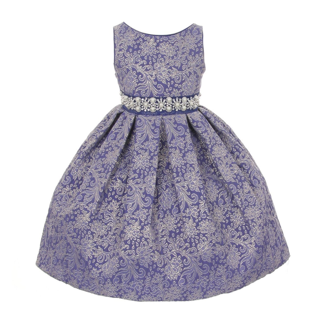 Cinderella - Couture Royal Blue Metallic Embroidered Jaquard Occasion ...