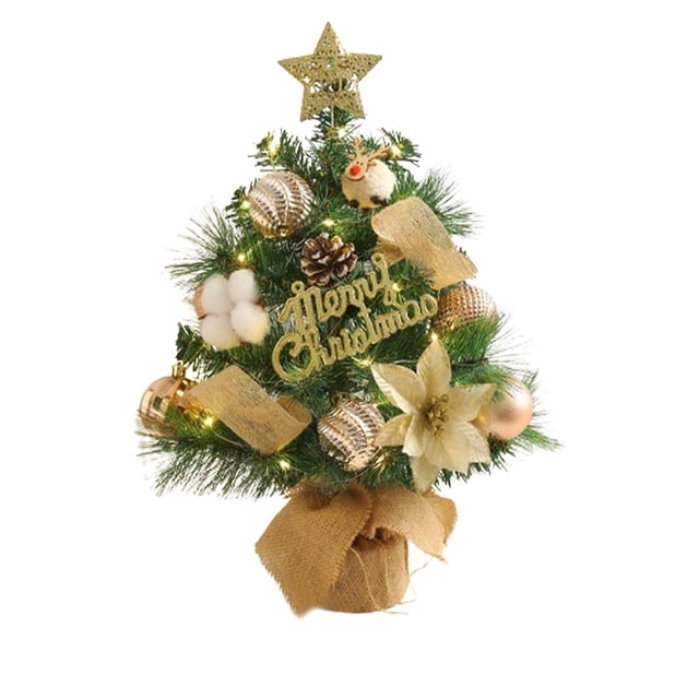 Elodie Desk Christmas Tree with Lights Christmas Decoration Table Centerpiece Christmas 45CM