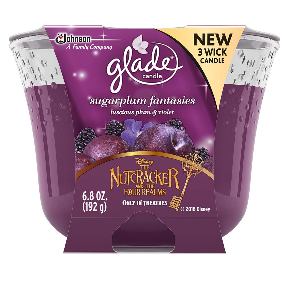 Glade 3 Wick Candle Air Freshener, Sugarplum Fantasies, 6.8 Ounce (Pack