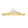 thumbnail image 2 of 18K Yellow Gold 0.21CT Moissanite Simple Crown Wedding Ring, 2 of 5