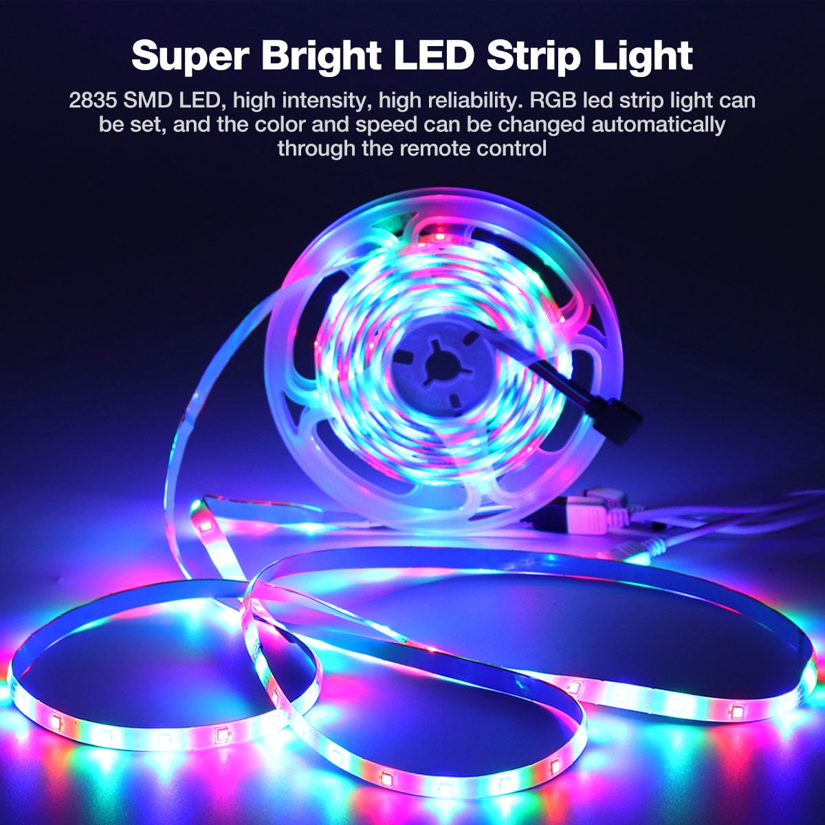 Details about   Led Strip Lights 16.4ft RGB Led Room Lights 2835 Led Tape Lights Color Changing 