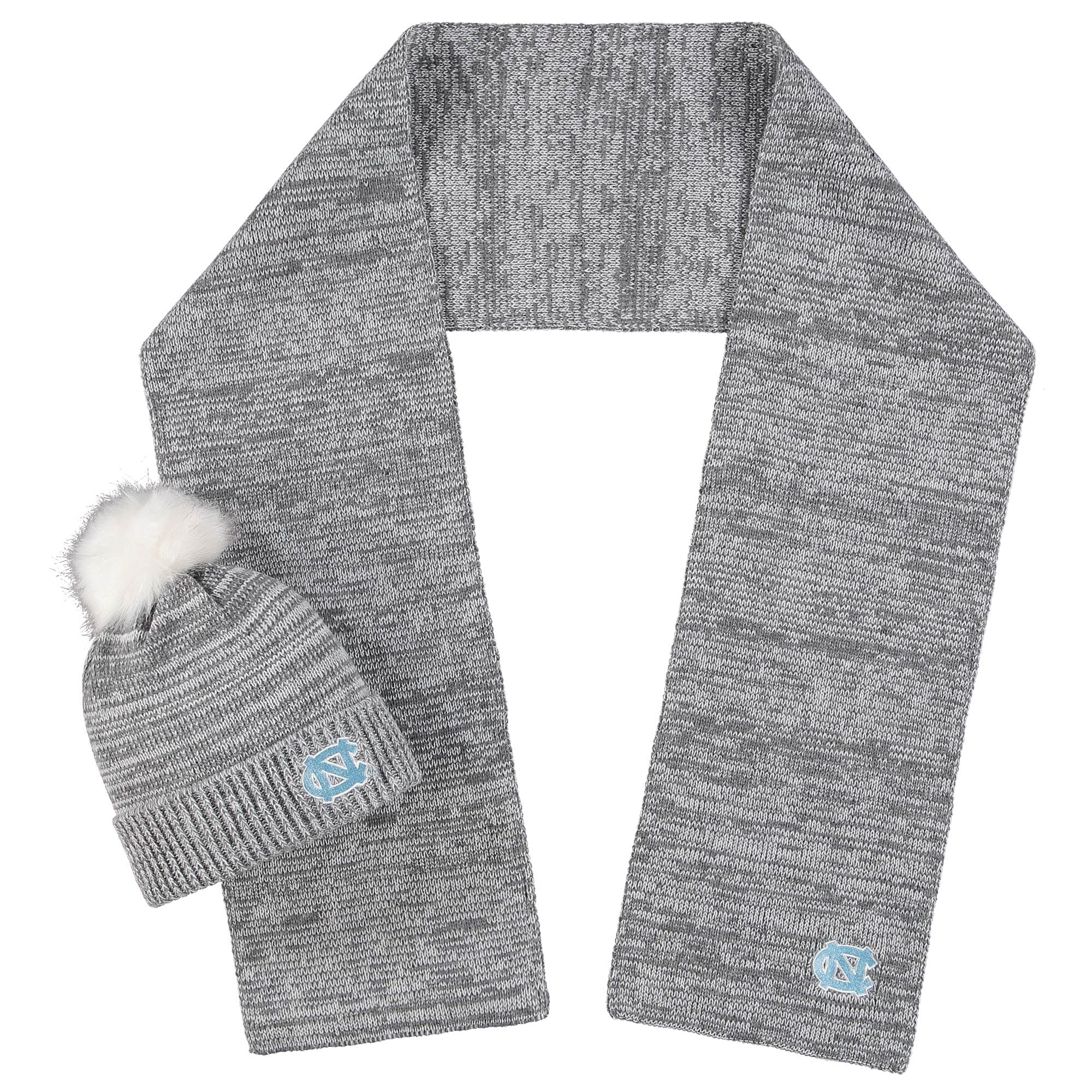 North Carolina Tar Heels Zoozatz Scarf And Cuffed Knit Hat With Pom Set Walmart Com Walmart Com