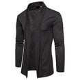 thumbnail image 1 of Men No Pockets Solid Cardigan Turndown Casual Shawl Loose Slim Fit Jacket, 1 of 4