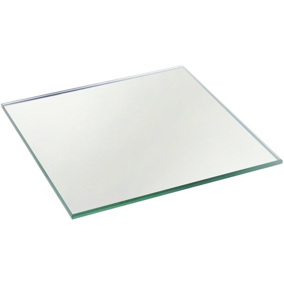 Plymor 4" Square, 3mm Thick Non-Beveled Glass Mirror, Pack of 2