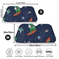 thumbnail image 3 of Haiem Dinosaur Astronaut Space Surfing Car Windshield Sun Shade - Blocks UV Rays Sun Visor Protector, Sunshade to Keep Your Vehicle Cool, Universal Fit SUV Van Sedan-Medium, 3 of 7
