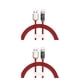 thumbnail image 1 of Seitruly Cable de datos de aleación 5A 1,2 m pantalla Digital 480Mbps tableta banco de energía carga rápida Cable de repuesto de nailon tejido Rojo 40W Tipo 1 2piezas, 1 of 1