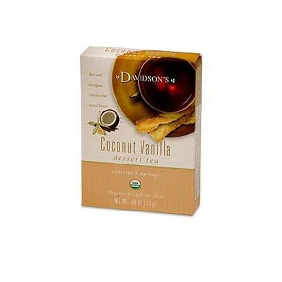 Davidson Organic Tea 2245 Coconut Vanilla Tea, Box of 8