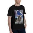 thumbnail image 2 of Bingfone Astronaut In Outer Space Men'S Loose Fit Short-Sleeve Pocket T-Shirt, 2 of 7