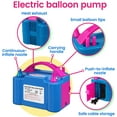 thumbnail image 3 of Prextex Portable Electric Balloon Pump | Electric Air Pump Dual Nozzle Balloon Inflator (Blue, 110V, 660W), 3 of 6