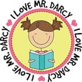 thumbnail image 2 of CafePress - I Love Mr. Darcy -  Round Wood Ornament 4", 2 of 2
