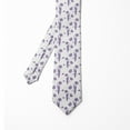 thumbnail image 2 of Men's Tie, Monochrome Blooming, 3.7", Pale Eggplant and White, by Ambesonne, 2 of 4