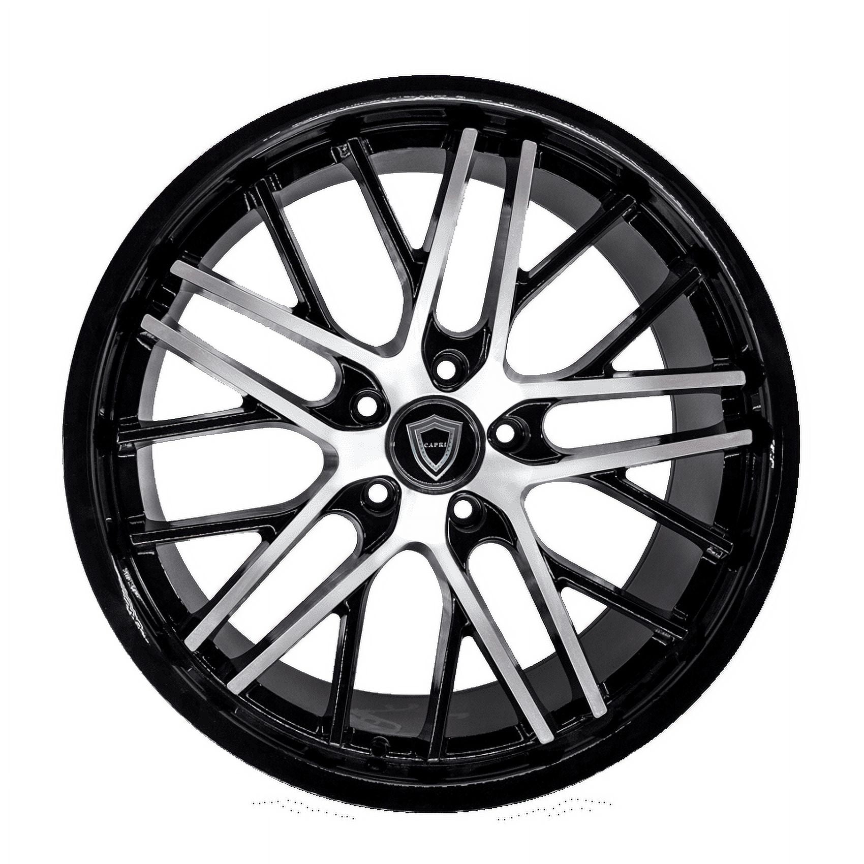 20X9 5-115 CAPRI LUXURY #0104 POLISH/BLACK(B-P) 15/73.1