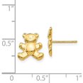 thumbnail image 4 of 14k Yellow Gold Teddy Bear Post Earrings - 11mm- Made In Italy, 4 of 6