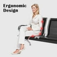 thumbnail image 5 of Kinbor Office Guest Chairs, 5-Seat Reception Chairs Black Waiting Room Chairs Lobby Furniture for Airport Bank Hospital Business, Black, 5 of 9
