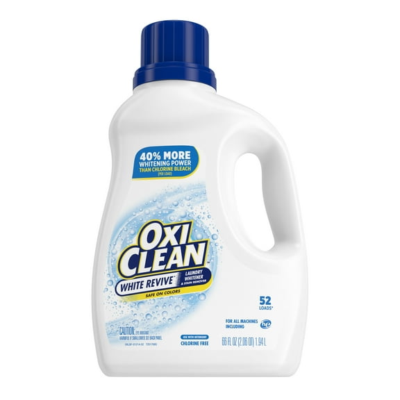 OxiClean White Revive Laundry Whitener and Laundry Stain Remover Liquid, 66 fl oz