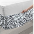 thumbnail image 2 of Anchor Bed Skirt, Ships Anchors Randomly Scattered over White Background Retro Style Maritime, Elastic Bedskirt Dust Ruffle Wrap Around for Bedding Decor, 4 Sizes, Dark Blue White, by Ambesonne, 2 of 2