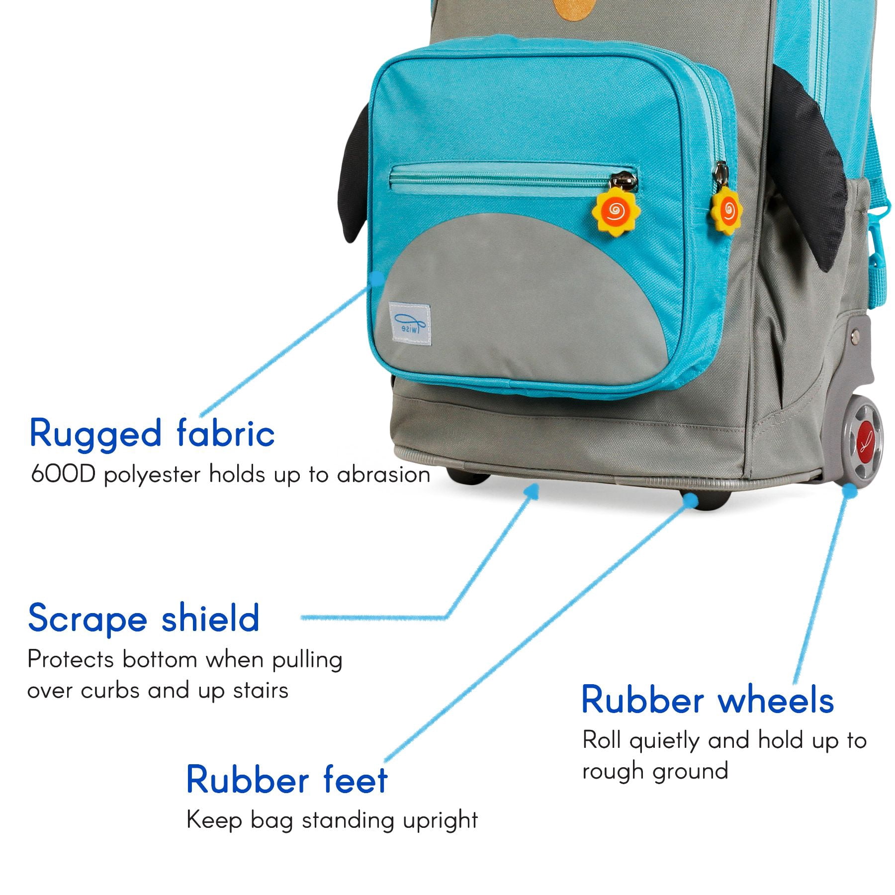 TWISE Twise Side-kick Rolling Backpack, Penguin