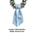 thumbnail image 2 of LIORAGLJ Checkered Wreath Sash Bow with Long Streamers Christmas Door Decor, 2 of 6