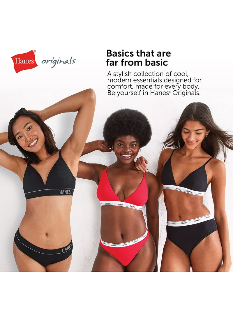 Hanes Originals Women's Triangle Bralette, Breathable
