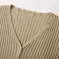 thumbnail image 4 of Cardigan Sweater for Women Long Sleeve Knit V-Neck Button Down Womens Cardigans Open Front Beige Cardigan Early Fall Fashion, 4 of 8