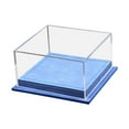 thumbnail image 4 of Vitrina para dos modelos de coches a escala 1/64, cubierta de acrílico transparente, portátil, versátil, ahorra espacio, accesorios, base resistente de cuero PU. Azul, 4 of 8