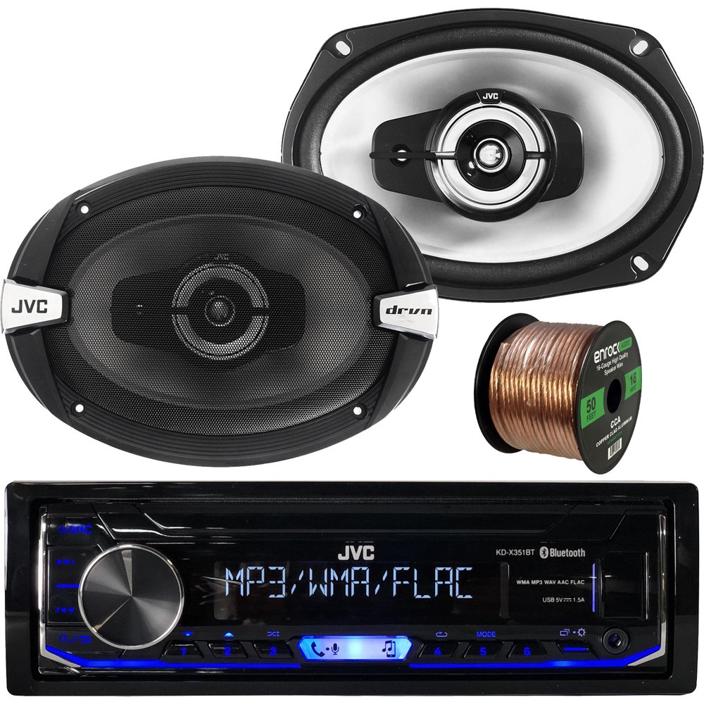 JVC Single DIN Digital Media Bluetooth USB AUX AM/FM Radio Stereo Car