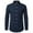 Navy, variant on qolati Men's Dress Shirts Muscle Fit Stretch Wrinkle-Free Blouse Tops Casual Button Down Long Sleeve Formal Shirts for Business Work