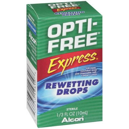 Alcon OPTI-FREE EXPRESS Lentilles de contact gouttes hydratantes - 0,33 fl oz