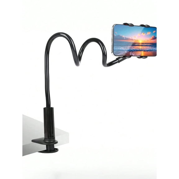 360° Adjustable Gooseneck Phone Holder, Flexible Hands Free Cell Phone Stand for 4-7 Inch Smartphones