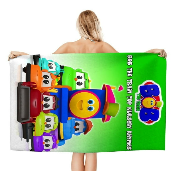 Bath Towels for Bob The Train Beach Towel Kids Boys Girs Gifts Soft & Absorbent for Bathroom Travel Camping Vacation 20×40 inch