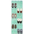 thumbnail image 2 of Simple Houseware Crystal Clear Over The Door Hanging Shoe Organizer, 24 Pockets, Turquoise, 2 of 5