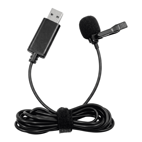 USB Lavalier Microphone, 5ft Lapel Clip-on Mic for Computer Laptop PC, Omnidirectional Condenser Microphone for Zoom Meetings, Video Recording, Podcasting, and Online Classes