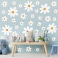 thumbnail image 2 of 12 Sheets Daisy Wall Decals Flower Wall Stickers Large Daisy Wall Stickers Daisy Decals for Wall Peel and Stick for Nursery Kids Girls Bedroom Living Room Wall Decor, 2 of 7