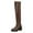 Brown, variant on KEGIRLOM Women's Versatile Cool Eye-Catching Over-The-Knee Thick-Heeled Closed-Toe Fall And Winter Style Comfortable Height-Enhancing Thick-Soled Long Boots Brown 5.5