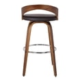 thumbnail image 3 of Hawthorne Collections Tabouret de Bar en Faux Cuir 30 Pouces Marron, 3 of 7