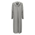 thumbnail image 6 of Arlun Long Hoodies Lightweight Cardigans for Women Open Front Loose Soft Comfort Trendy Coats Fall Winter Fashion Plain Thin Cardigan Jackets with Pockets Grey XL, 6 of 8