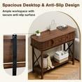 thumbnail image 4 of Hersunpl Wood Console Table with 3 Drawers&2-Tier Storage Shelves Stylish Entryway, Sofa & Hallway Storage Table for Small Spaces, Living Room, Hallway, 4 of 7