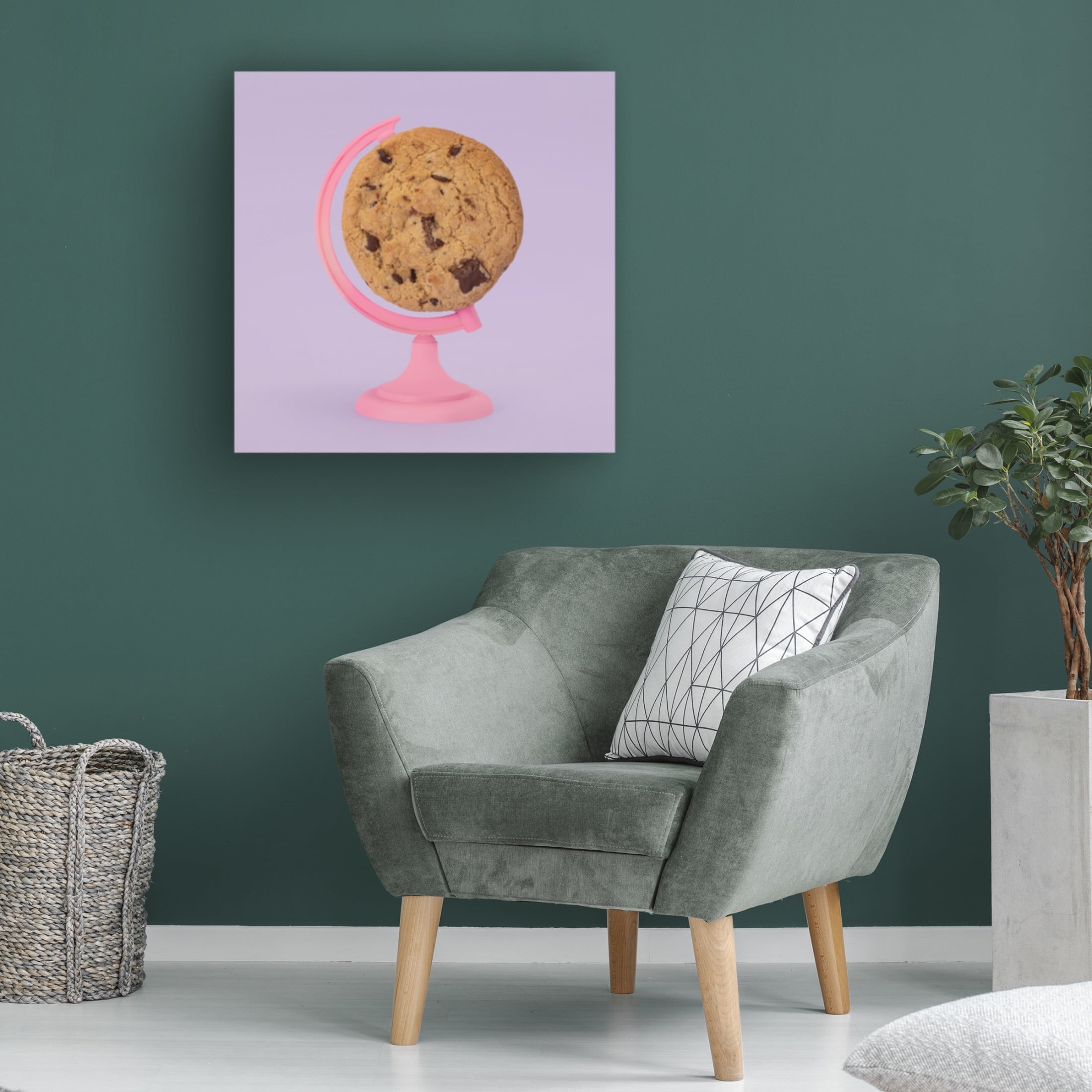 Canvas Wall Art - Julia Ramiro 'Planeta Galleta' Wall Art for Living Room, Bedroom, or Office Décor by Trademark Fine Art - 24 x 24 Inches