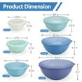 thumbnail image 6 of Walchoice Mixing Bowls with Airtight Lids Set of 6, Plastic Nesting Bowls Prep Bowls for Mixing, Serving, Kitchen Preparing, Storage, Microwave & Freezer Safe, 6 of 7