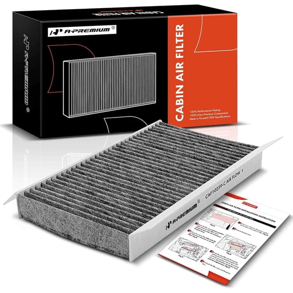 A-Premium Cabin Air Filter with Activated Carbon Compatible with Land Rover LR3 2005-2009, LR4 2010-2016, Range Rover Sport 2006-2013, Replace# JKR500020