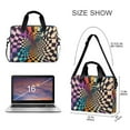thumbnail image 3 of FORMRS 16" Laptop Bag Carrying Sleeve Case with Handle Travel Shoulder Briefcase, Beige Wavy Plaid, 3 of 8