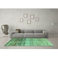 thumbnail image 3 of Ahgly Company Indoor Rectangle Abstract Turquoise Blue Modern Area Rugs, 7' x 9', 3 of 4