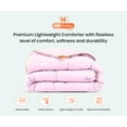 thumbnail image 3 of SGI Microfiber Comforter Set Super King Size Pink Solid 3 Piece, 3 of 5