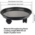 thumbnail image 2 of Soporte para plantas con carrito, 2 uds., con 4 ruedas universales para transportar macetas pesadas fácilmente o como bandeja de soporte para plantas, 2 of 5