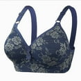 thumbnail image 2 of ATENAR Bras for Women,Wireless Bras for Women,Womens Bras,Breathable,Comfort Fit,Printed,Nylon,Spandex,Blue,L, 2 of 3
