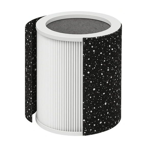 Nispira 3-In-1 H-HF400-VP True HEPA Activated Carbon Pre-Filter Replacement For Hunter Cylindrical Tower Air Purifier HP400 Series H-PF400 | Removes Smoke, Dust, VOCs | 1 Pack